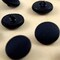 Black Satin Covered Buttons 10mm Shank Back Set of 12 for Tuxedo & Formal Wear